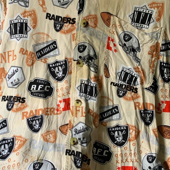 NFL Oakland Raiders Football Hawaiian Style Shirt - Picture 6 of 8
